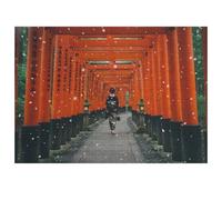 Kyoto Shrine Wooden Jigsaw Puzzles for Adults 35/70/120/200/300/5001000 Pieces - Art for Wall Decor - Durable Poplar Wood, Zero Dust, UV Vibrant Print - Family Group Activity & Unique Gift