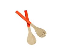 Kyoto Spun Bamboo Salad Servers - Orange