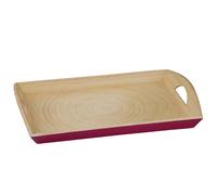 Kyoto Spun Bamboo Serving Tray, Raspberry