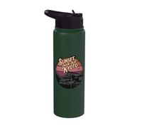Kyoto Sunset Japanese Architecture Traditional Buildings Stainless Steel Insulated Water Bottle