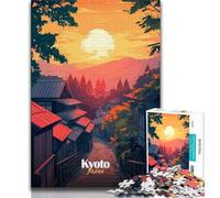 Kyoto Sunset Landscape Jigsaw Puzzles for Teenagers,Help The Brain Exercise Addictive Toys to Cultivate Patience A Work of Art 50x75cm