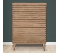 Kyoto Tall Chest of Drawers Natural 5 Drawers