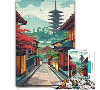 Kyoto Travel Poster Wooden Jigsaw Puzzle 1000 Pieces, Hobby Gift | Thoughtful year-end gift with quiet evening activity over several sessions.