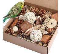 Kyouki Bird Toys Parrot Toys Natural Bird Foraging Box Foot Toys for Parakeets,Cockatiels,Conures,Love Birds,and Other Small to Medium Birds (Large)