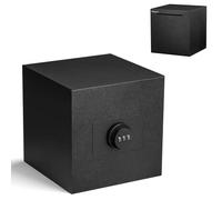 Kypeeka Piggy Bank for Adults, Stainless Steel Password Reusable Safe Bank, Metal Money Saving Box with Combination Lock for Cash Saving (Black, 5.9 inch)