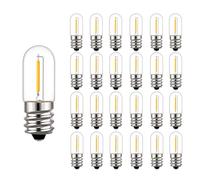 KYPSZQPSH 25pcs LED T16 0.6W String Replacement Light Bulbs E12 E14 Warm White 2700K Glass Light Bulbs 110V 220V Dimmable Outdoor String L (Color : Warm White 2700k, Size : E14 220V_0.6W)