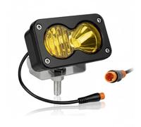 KYPSZQPSH Baja Style E-Bike Headlight for Ridstar Q20, 3-Pin Julet Plug-and-Play, 6800K Bright, 12V-60V Wide Voltage, 30W All-Aluminum Off-Road(Yellow light (extension cord))