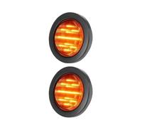 KYPSZQPSH Round LED Stop Indicator Red Yellow Side Marker Lamp 12-24V For Truck Micro Bus Cargo Trailer 2.5inch Taillight(2pcs Yellow Light)