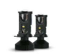 KYPSZQPSH Y6D H4 LED Projector Headlight Bulbs Bi LED Lens Projector With Fan H4 Mini Projector Lens Headlight Automobile Hi Lo Beam Bulb(2pcs Right hand)