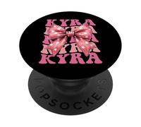 KYRA Name Coquette Bow Aesthetic for Women Girls PopSockets Adhesive PopGrip