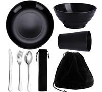 Kyraton Camping Utensils - Mess Kit for Travel, Picnic, Outdoor, Gear Include Knife, Spoon, Fork Cutlery Set, Cup, Bowl, Plate, Camping Essentials for 1