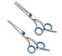 Kyraton Hair Cutting Scissors Shears 2 Pieces, Professional Hair Thinning Scissors Cutting Teeth Shears, Barber Hairdressing Texturizing Scissors, Premium Shears for Hair Cutting for Salon and Home.