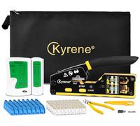 Kyrene Pass Through RJ45 Crimp Tool Kit, RJ45 Ethernet Crimper Cat5 Cat5e Cat6 Crimping Tool Kit, K-01