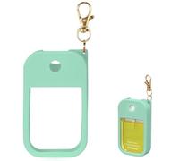 KYRGEU Hand Sanitizer Spray Case Compatible with Touchland Power Mist 1 oz - Silicone Case with Keychain for Touch Land Mist 1 fl oz（30 ml）, Hydrating Hand Sanitizer Accessory for 1 fl oz(Green)