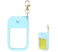 KYRGEU Hand Sanitizer Spray Case Compatible with Touchland Power Mist 1 oz - Silicone Case with Keychain for Touch Land Mist 1 fl oz（30 ml）, Blue, 1 Pack, Protective Case