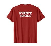 Kyrgyz Republic Text, Pride Minimalist Back Print T-Shirt