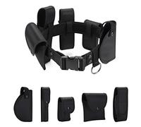 Kyrio Modular Equipment System Tactical Waist Belt with Pouches Tactical Duty Belt with Components Holster for Law Enforcement Guard Security Hunting (6 Pack, Black)