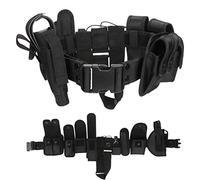 Kyrio Modular Equipment System Tactical Waist Belt with Pouches Tactical Duty Belt with Components Holster for Law Enforcement Guard Security Hunting (10 Pack, Black)
