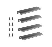 KYRYD 4 Pack Modern Finger Edge Pulls, 80mm, Kitchen Cupboard Handles