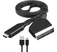 KYRYD Scart to HDMI Adapter with USB Power Cable - Seamless Video & Audio Conversion, 1080p HDMI Output, Compatible with TV, Plug & Play Converter for Home Entertainment