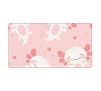 KYSANOL Axolotl Fish Pattern,Mouse Pad Large Desk Pad Computer Keyboard Mouse Mat With Non Slip Rubber Base 40 x 70 cm