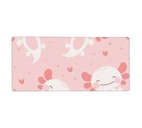KYSANOL Axolotl Fish Pattern,Mouse Pad Large Desk Pad Computer Keyboard Mouse Mat With Non Slip Rubber Base 40 x 90 cm