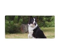 KYSANOL Bad Dog Border Collie,Mouse Pad Large Desk Pad Computer Keyboard Mouse Mat With Non Slip Rubber Base 40 x 90 cm