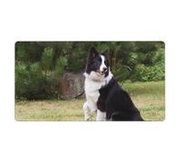KYSANOL Bad Dog Border Collie,Mouse Pad Large Desk Pad Computer Keyboard Mouse Mat With Non Slip Rubber Base 40 x 70 cm