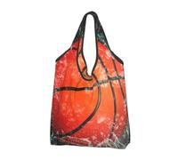 KYSANOL Basketball Glass Breaking Window,Shopping Bags Reusable Grocery Bags Foldable Tote Bags Large Capacity Carry Bag