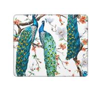 KYSANOL Beautiful Peacock Flowers Print, Mouse Pad, Non-Slip Rubber Base Mouse Pad,Waterproof Mouse Mat
