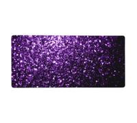 KYSANOL Beautiful Purple Glitter,Mouse Pad Large Desk Pad Computer Keyboard Mouse Mat With Non Slip Rubber Base 40 x 90 cm