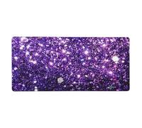 KYSANOL Beautiful Purple Glitter,Mouse Pad Large Desk Pad Computer Keyboard Mouse Mat With Non Slip Rubber Base 40 x 90 cm