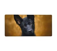 KYSANOL Black German Shepherd Dog Printed,Mouse Pad Large Desk Pad Computer Keyboard Mouse Mat With Non Slip Rubber Base 40 x 90 cm