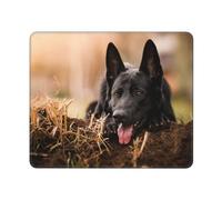 KYSANOL Black German Shepherd Lawn Bokeh German, Mouse Pad, Non-Slip Rubber Base Mouse Pad,Waterproof Mouse Mat