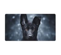 KYSANOL Black German Shepherd Puppy German Shepherd,Mouse Pad Large Desk Pad Computer Keyboard Mouse Mat With Non Slip Rubber Base 40 x 70 cm