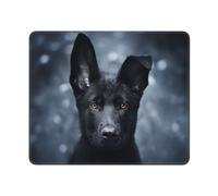 KYSANOL Black German Shepherd Puppy German Shepherd, Mouse Pad, Non-Slip Rubber Base Mouse Pad,Waterproof Mouse Mat