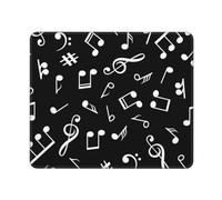 KYSANOL Black Musical Note Signs, Mouse Pad, Non-Slip Rubber Base Mouse Pad,Waterproof Mouse Mat