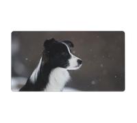 KYSANOL Border Collie Dog Spotted Snow,Mouse Pad Large Desk Pad Computer Keyboard Mouse Mat With Non Slip Rubber Base 40 x 70 cm