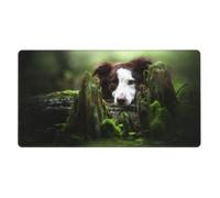 KYSANOL Border Collie Stone Sweet Brown Dogs Pets,Mouse Pad Large Desk Pad Computer Keyboard Mouse Mat With Non Slip Rubber Base 40 x 70 cm