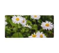 KYSANOL Bright Flower Lovely Daisy,Mouse Pad Large Desk Pad Computer Keyboard Mouse Mat With Non Slip Rubber Base 40 x 90 cm