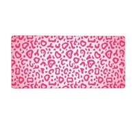 KYSANOL Bright Pink Leopard Skin Pattern,Mouse Pad Large Desk Pad Computer Keyboard Mouse Mat With Non Slip Rubber Base 40 x 90 cm