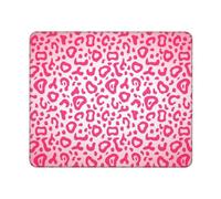 KYSANOL Bright Pink Leopard Skin Pattern, Mouse Pad, Non-Slip Rubber Base Mouse Pad,Waterproof Mouse Mat
