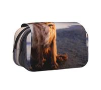 KYSANOL Cavalier King Charles Spaniel Coast Pets Dogs Double Clamshell Pen Case Portable Pencil Pouch with Zipper