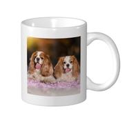 KYSANOL Cavalier King Charles Spaniel White Brown Dogs, Ceramic Cup Ceramics Mug Tea Cup Coffee Mugs 330 ml