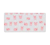 KYSANOL Cheerful Cute Little Pigs,Mouse Pad Large Desk Pad Computer Keyboard Mouse Mat With Non Slip Rubber Base 40 x 90 cm