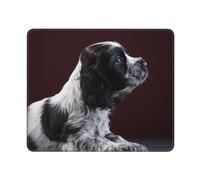 KYSANOL Cocker Spaniel Puppy Black And White Spaniel, Mouse Pad, Non-Slip Rubber Base Mouse Pad,Waterproof Mouse Mat
