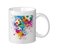 KYSANOL Colored Splashes All Over The Soccer, Ceramic Cup Ceramics Mug Tea Cup Coffee Mugs 330 ml