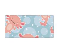 KYSANOL Cute Axolotl,Mouse Pad Large Desk Pad Computer Keyboard Mouse Mat With Non Slip Rubber Base 40 x 90 cm