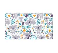 KYSANOL Cute Koala Bears And Floral,Mouse Pad Large Desk Pad Computer Keyboard Mouse Mat With Non Slip Rubber Base 40 x 70 cm