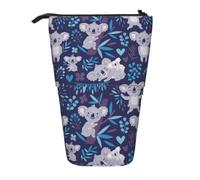 KYSANOL Cute Koala Bears Animals Australia,Telescopic Pencil Case,Stand Pencil Holder with Zipper Pencil Pouch Pen Bag